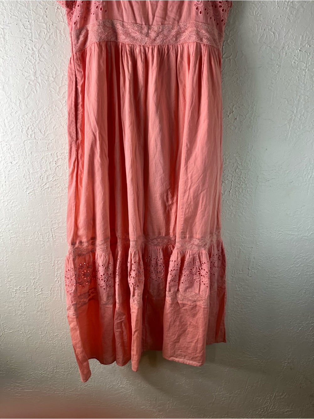 Love Shack Fancy Ayala Dress in Peach Blossom 100% Cotton - Picture 13 of 16